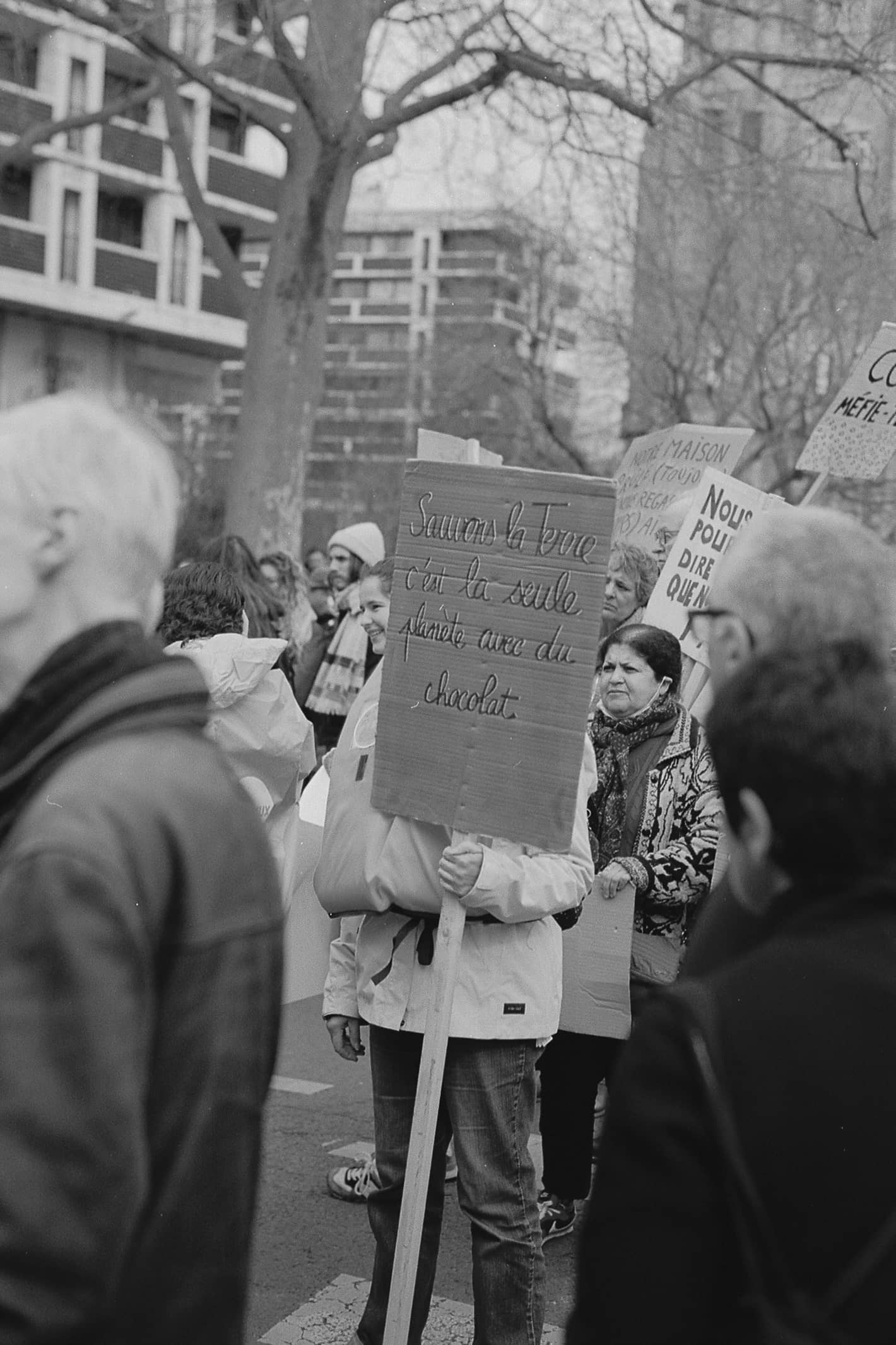 Cortège d'une marche pour le climat